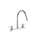 8" Double Handles Brass Kitchen Sink Faucet